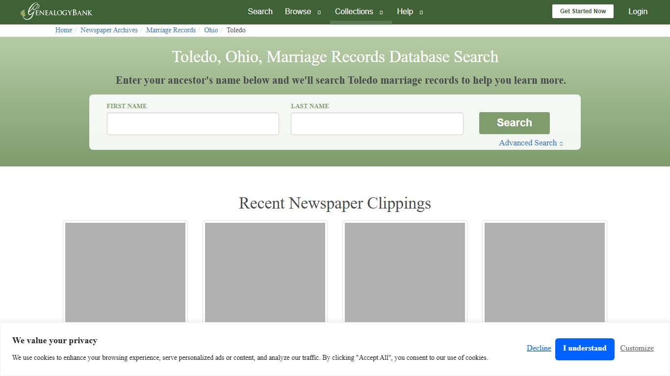 Toledo, Ohio, Marriage Records Online Search