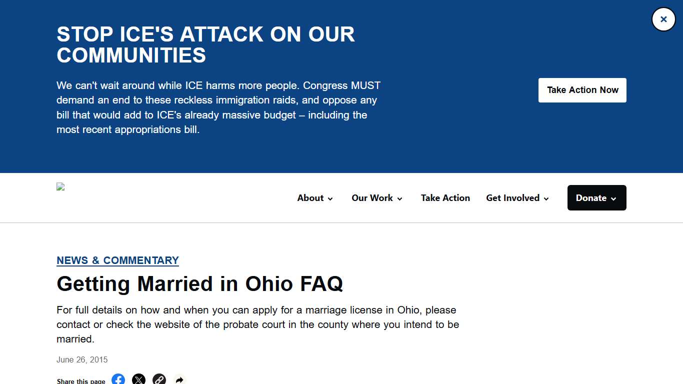 Getting Married in Ohio FAQ - ACLU of Ohio